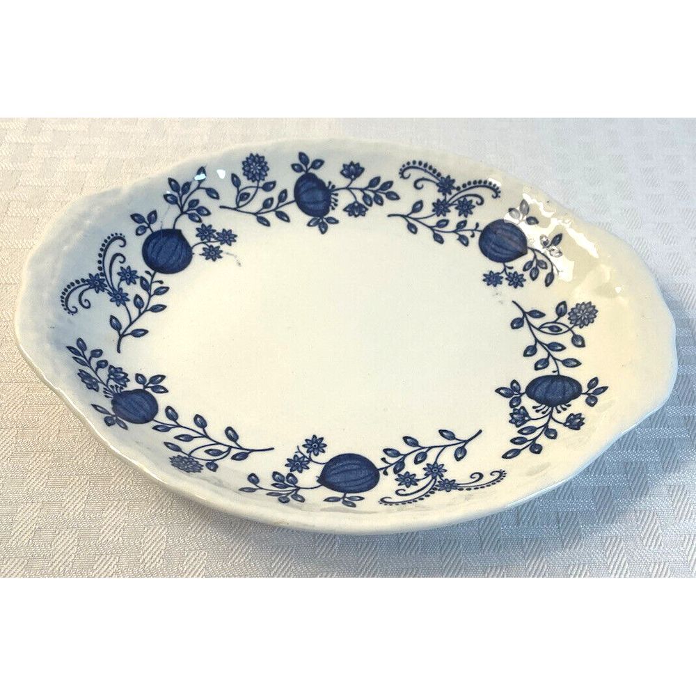 Enouch Wedgewood Blue Heritage Pattern Oval Onion Relish Tray